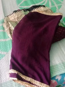 Elegant Maroon &amp; Gold Embellished Anarkali Suit