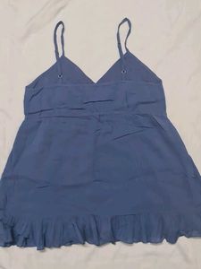 Blue Ruffle Dress American Brand