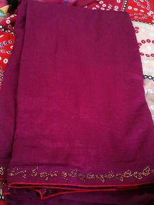 Elegant Mahroon Saree
