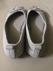Elegant Silver Ballet Flats