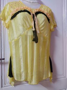 Yellow Sequin Top