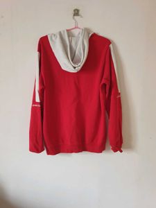 Red &amp; White Graphic Hoodie