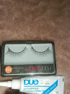 Eyelashes With Glue / Hudabeauty Eyelashes Glue