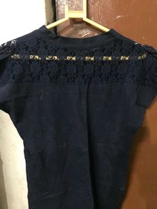 Navy Graphic Print Tee
