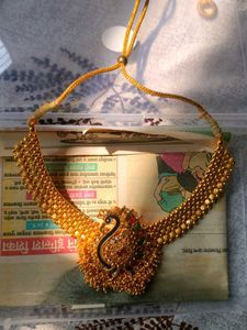 Gold Tone Peacock Necklace