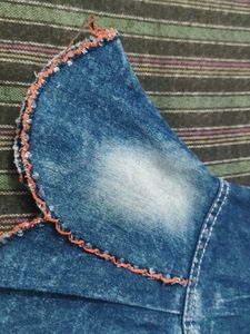 Denim Ruffle Skirt