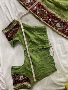 Green Heavy Handwork Saree