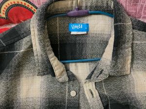 Black &amp; White Plaid Shirt