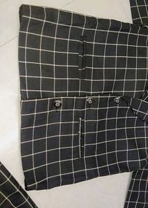 Checkered Blazer &amp; Pants Set