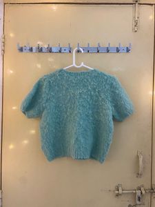 Fluffy Knit Short Sleeve Top