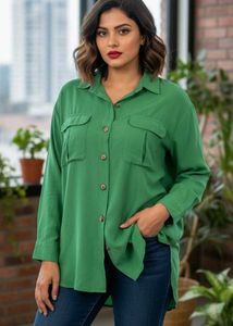 Vintage Green Button-Down