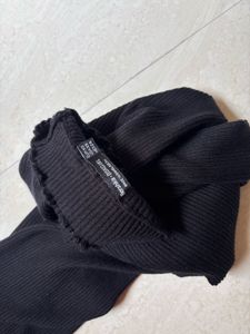 Black Knit Midi Dress