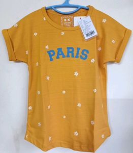 Girls Cotton Lycra T Shirt, Size 8-9 Years
