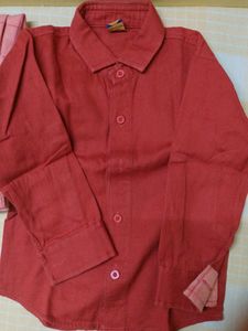 New Rust Colour Shirt And Checked Pant