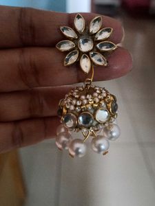 Handmade Kundan Jhumki