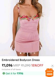Pink Floral Mini Dress