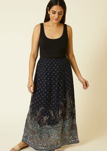 Boho Print Maxi Skirt