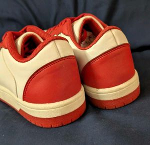 Woodland Red &amp; White Sneakers Size 6
