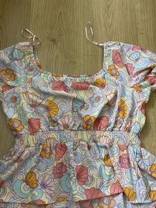 Floral Print Peplum Top