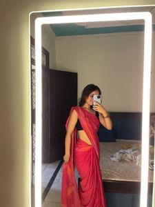 Pink Tie-Dye Saree