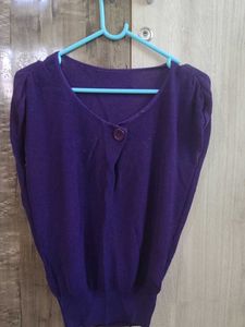 Purple Button Top