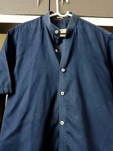 ZARA MAN BLUE HALF SLEEVE Casual Shirt