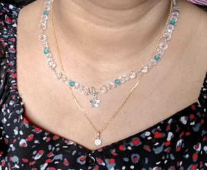 Fresh Blue Diamond🦚💎💎necklace