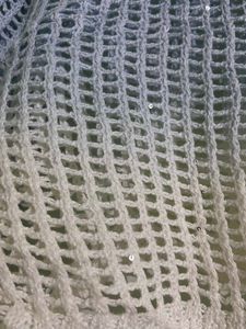 blue/White Cropped Sweater