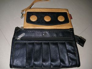Pair Of Two Wallets Black And Something Yellowish