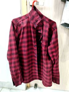 A Red Colour Casual Shirt