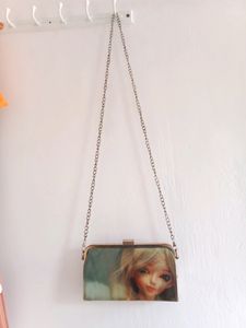 Cute Doll 3D Clutch With Chain
