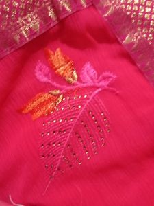 Saree Georgette (Pinky)