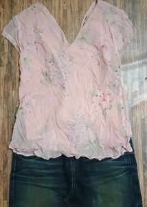 Y2K Pink Olive Cmbo Tops