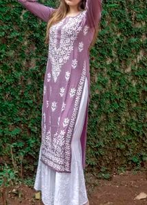 Lavender Chikankari Kurta💜