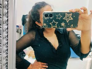 Mesh Black Top🫧(Thrifted)🌷SALE🌷