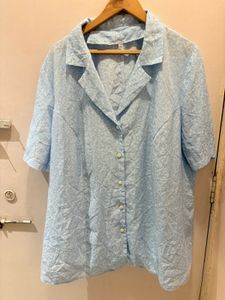 Beautiful Blue Over Size Imported Shirt