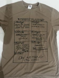 Oversized Funny Weekly Planner Graphic  Tee
