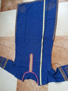 Blue Cotton Kurta Festive