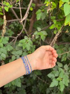 Blue Beaded Bracelets