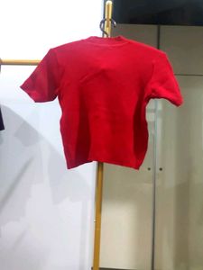 Red Mock Neck Knit Top