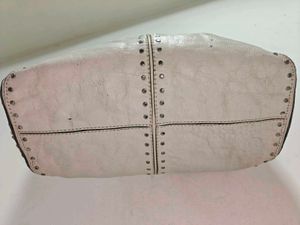 Michael Kors White Astor Leather Studded Bag