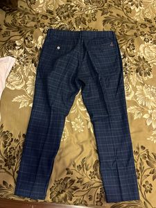 Scullers Navy Slim Fit Trousers Men