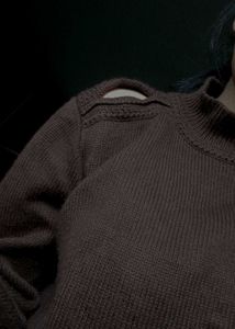 Shoulder Cut Sweater (Brown)