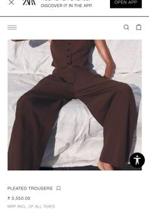 ZARA DARK BROWN FORMAL TROUSERS ***BRAND NEW****