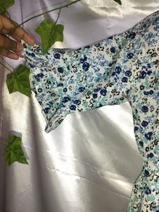 Cute Blue Floral Gown