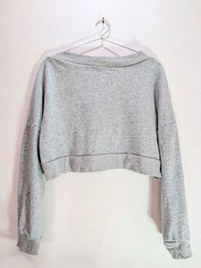 Grey Cropped Sweatshirt