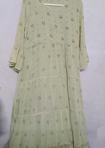 Lime Green Tiered Maxi Dress