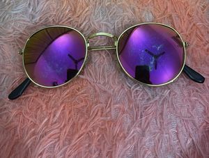 Retro Round Purple Sunglasses