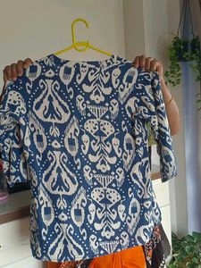 Blue Printed Top