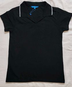 Van Heusen Black Camp Collar Shirt